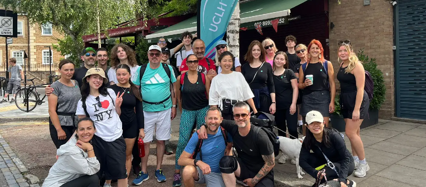 The team on Kew Bridge
